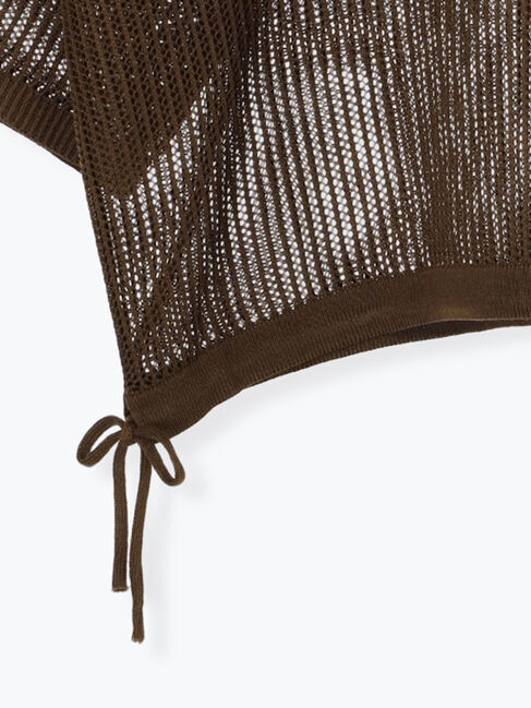 Samansa Mos2 blue「メッシュプルオーバー」|ニット・セーター|