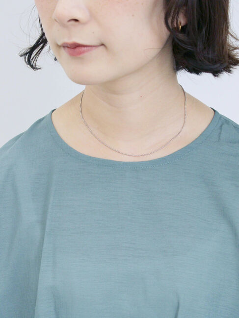 Samansa Mos2 blue「タックブラウス」|シャツ・ブラウス|