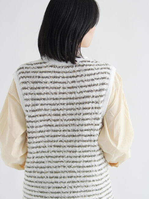 sm2rhythm「ツイード風ニットジレ」|ダウンベスト・ベスト|