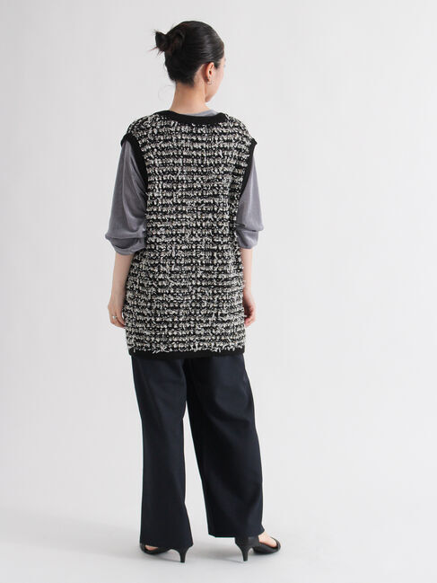 sm2rhythm「ツイード風ニットジレ」|ダウンベスト・ベスト|