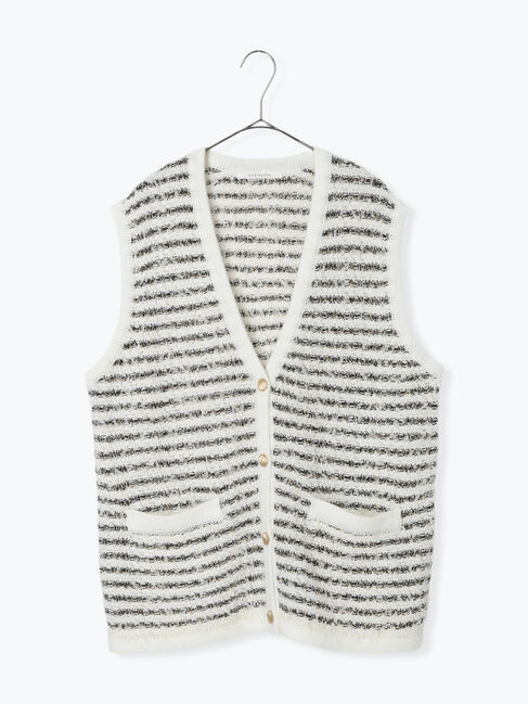 sm2rhythm「ツイード風ニットジレ」|ダウンベスト・ベスト|