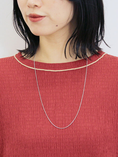 Samansa Mos2 blue「配色メローアソートプルオーバー」|Tシャツ・カットソー|