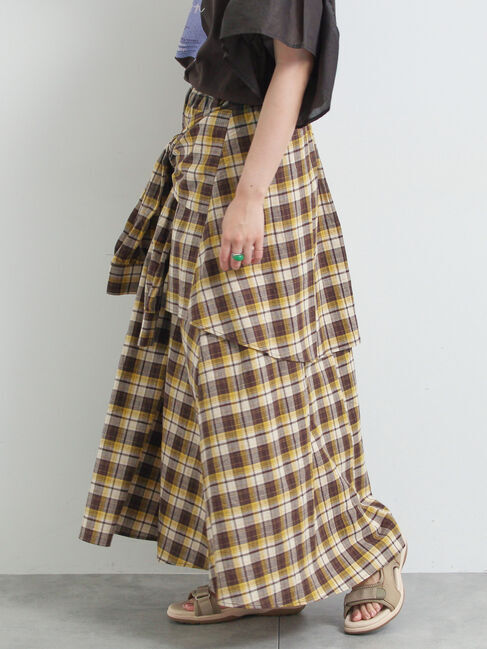 SM2「シャツ巻き風チェックスカート」|スカート|