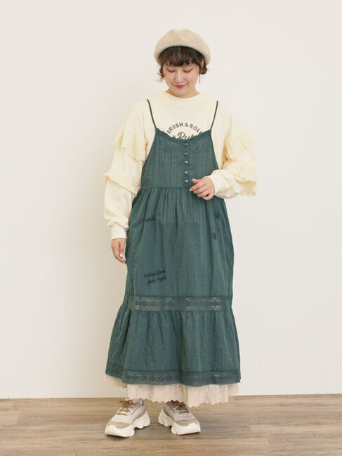 Samansa Mos2「ランダム刺繍入りワンピース」|ワンピース|