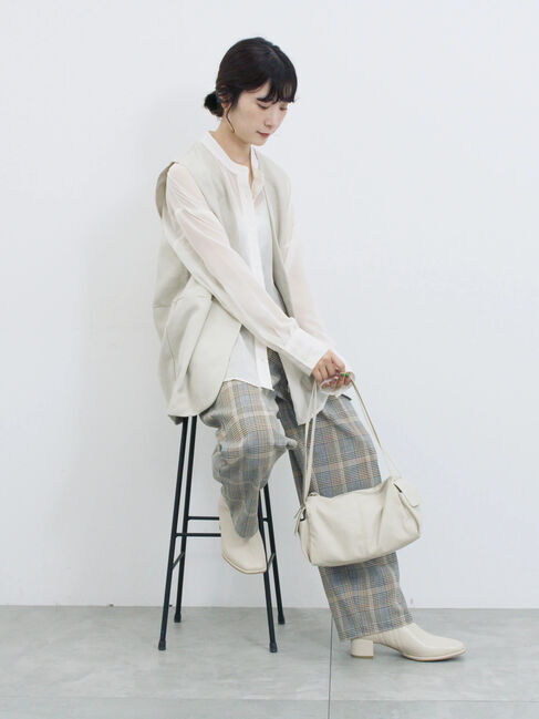 Samansa Mos2 blue「ダブルウエストアソートイージーパンツ」|その他|