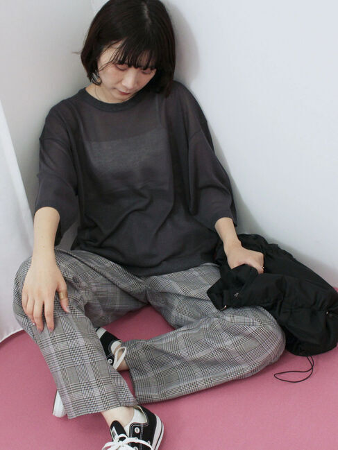 Samansa Mos2 blue「ダブルウエストアソートイージーパンツ」|その他|