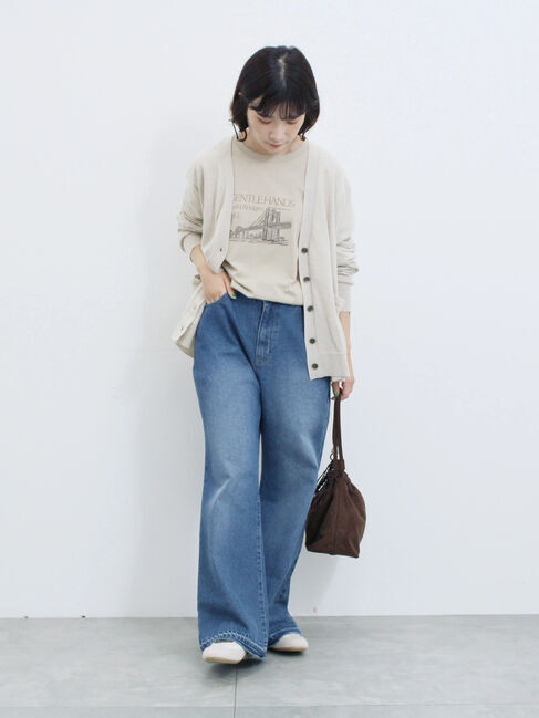 Samansa Mos2 blue「マルチスタイルVネックカーディガン」|カーディガン|