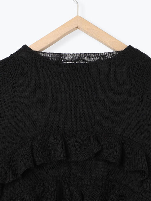 SM2「インナーSETモヘアタッチシアーフリルニット」|ニット・セーター|