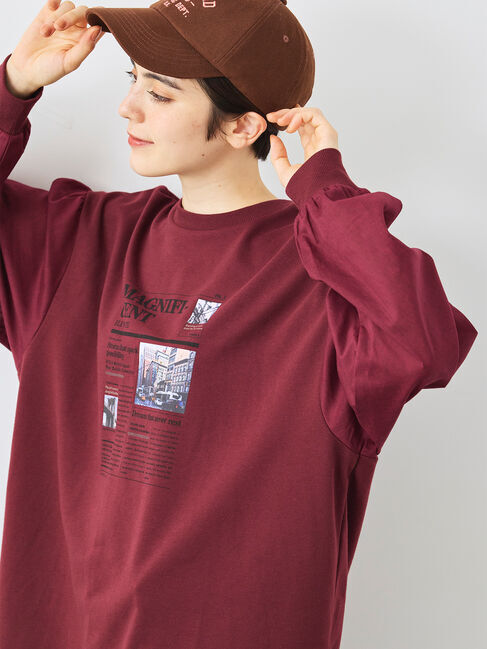 SM2「袖布帛インレイロゴプルオーバー」|Tシャツ・カットソー|