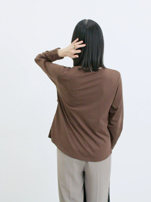 Samansa Mos2 blue「ビスチェドッキングカットソー」|Tシャツ・カットソー|