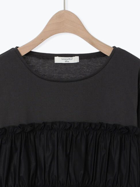 Samansa Mos2 blue「ビスチェドッキングカットソー」|Tシャツ・カットソー|