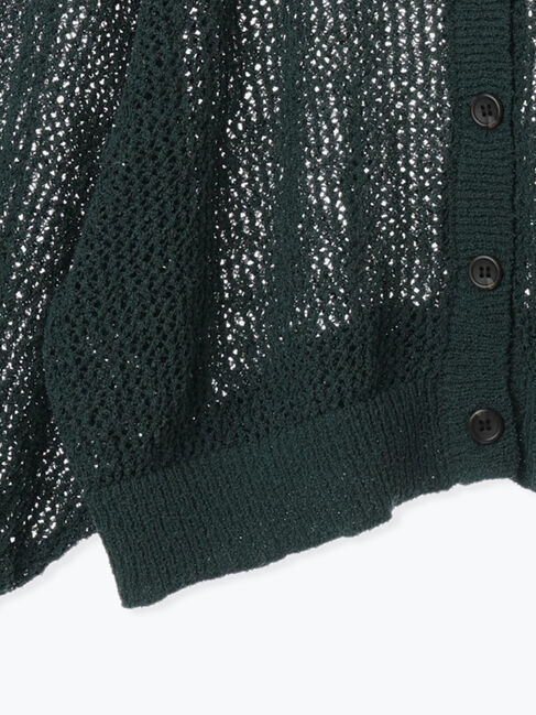 Samansa Mos2「メッシュ編み前後2WAYドルマンスリーブカーディガン」|カーディガン|