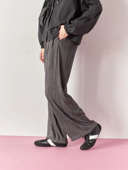 Samansa Mos2 blue「ウェーブカットパンツ」|その他|