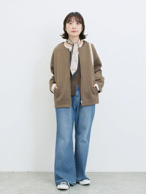 Samansa Mos2 blue「バンダナ付きニットベスト」|ニット・セーター|