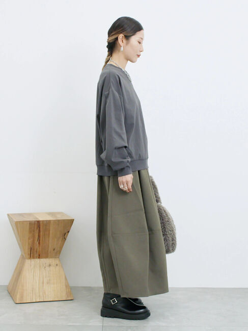 Samansa Mos2 blue「ギャザーコクーンスカート」|スカート|