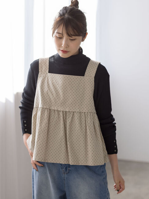 Samansa Mos2「【ゆべし&times;Samansa Mos2】前後2WAYビスチェ」|ダウンベスト・ベスト|ベージュ