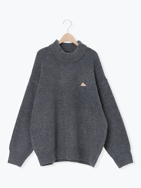 Samansa Mos2「【KELTY&times;Samansa Mos2】モックネックニット」|ニット・セーター|チャコールグレー