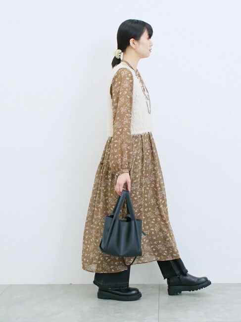 Samansa Mos2 blue「◎花柄ワンピース」|ワンピース|