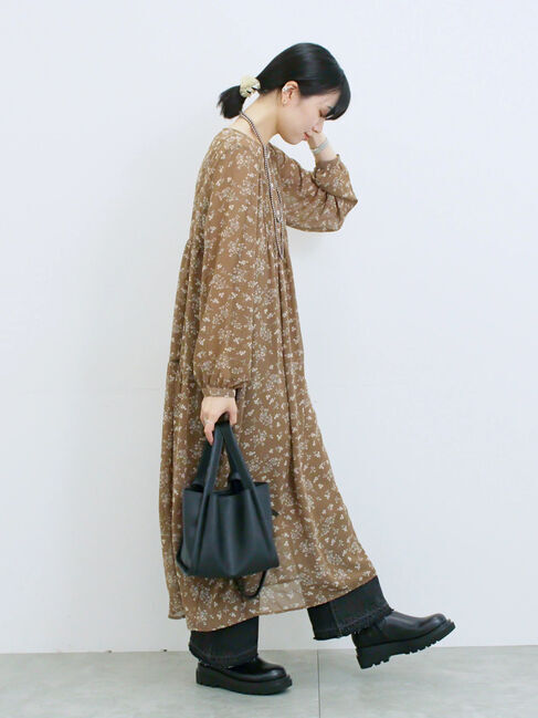 Samansa Mos2 blue「◎花柄ワンピース」|ワンピース|