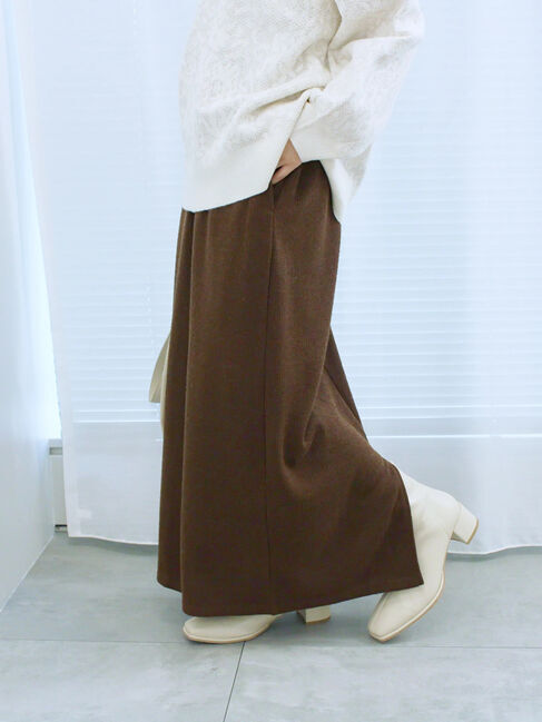 Samansa Mos2 blue「カットリブナロースカート」|スカート|