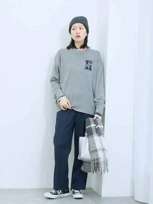 Samansa Mos2 blue「ケーブルニット帽」|その他|