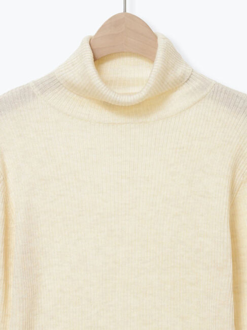 Samansa Mos2「【マシンウォッシャブル】リブタートルネックニット」|ニット・セーター|