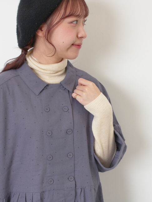 Samansa Mos2「【マシンウォッシャブル】リブタートルネックニット」|ニット・セーター|