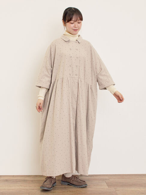 Samansa Mos2「【S/Mサイズ】ドルマンスリーブギャザーワンピース」|ワンピース|