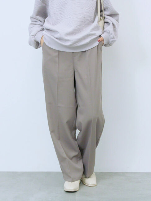 Samansa Mos2 blue「裏起毛ストレートパンツ」|その他|