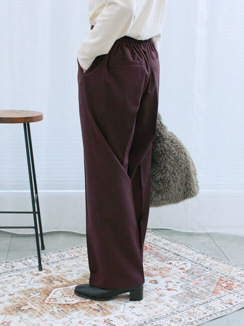 Samansa Mos2 blue「裏起毛ストレートパンツ」|その他|