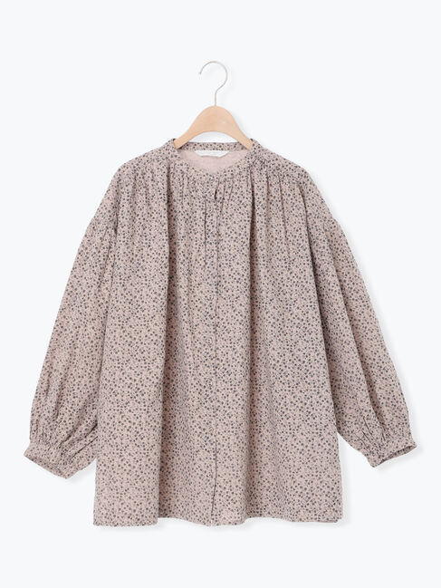 Samansa Mos2「【Cross&times;Linen】ギャザーブラウス」|シャツ・ブラウス|