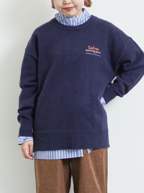 SM2「ロゴ刺繍ニットプルオーバー」|ニット・セーター|