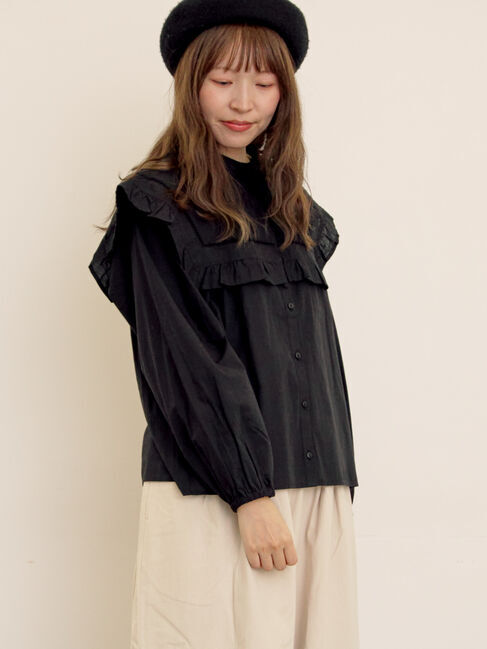 Samansa Mos2「ビッグカラーブラウス」|シャツ・ブラウス|