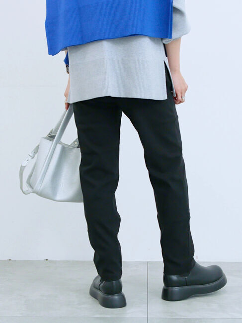 Samansa Mos2 blue「裏起毛ストレッチパンツ」|その他|