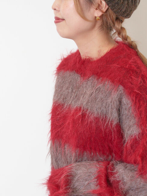 SM2「シャギーワイドボーダーニット」|ニット・セーター|