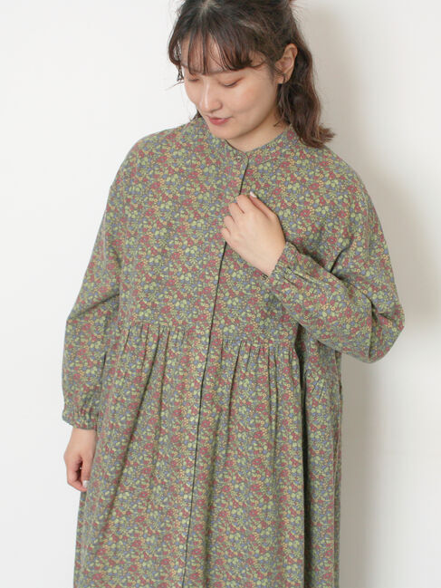 Samansa Mos2「【保温加工】バンドカラーワンピース ≪S/Mサイズ≫」|ワンピース|