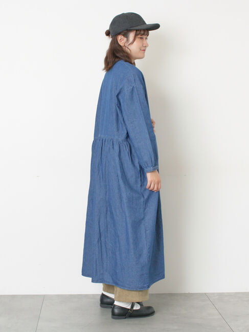 Samansa Mos2「デニムバンドカラーワンピース ≪S/Mサイズ≫」|ワンピース|