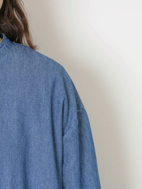 Samansa Mos2「デニムバンドカラーワンピース ≪S/Mサイズ≫」|ワンピース|