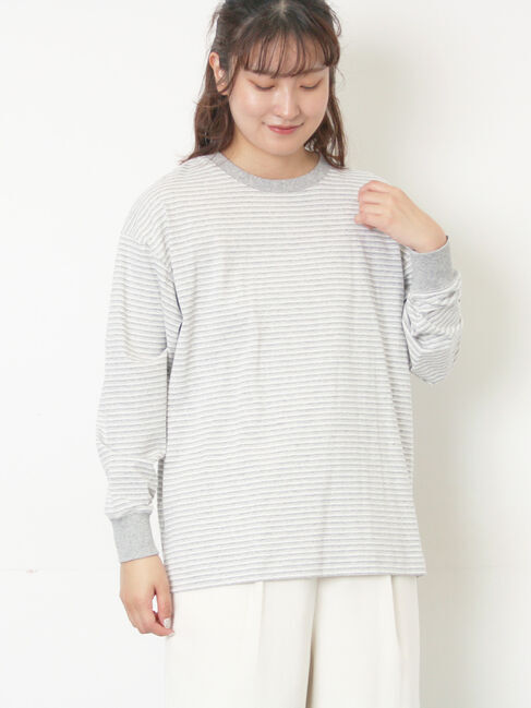 Samansa Mos2「天竺ベーシックロンT」|Tシャツ・カットソー|