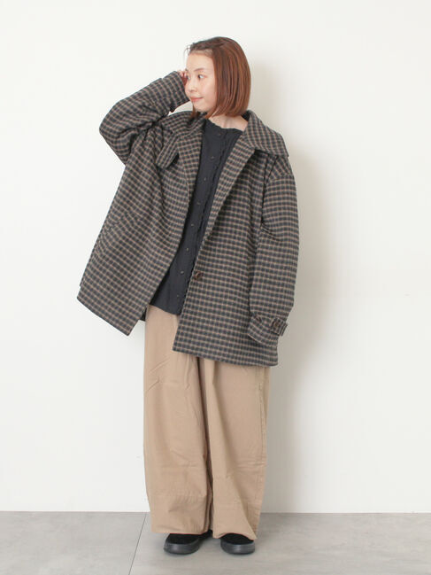 Samansa Mos2「シャギーチェックコート」|その他|