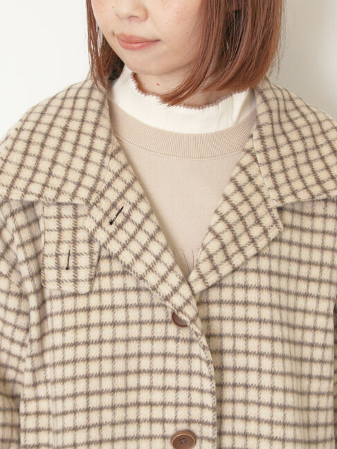 Samansa Mos2「シャギーチェックコート」|その他|