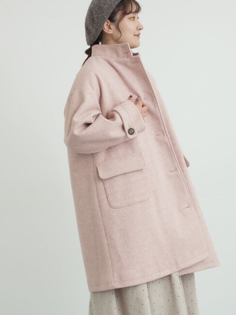 Samansa Mos2「ウールライクスタンドネックコート」|その他|