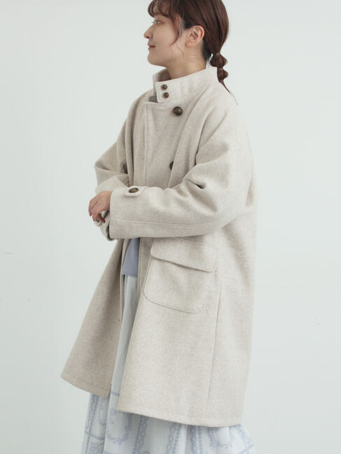 Samansa Mos2「ウールライクスタンドネックコート」|その他|