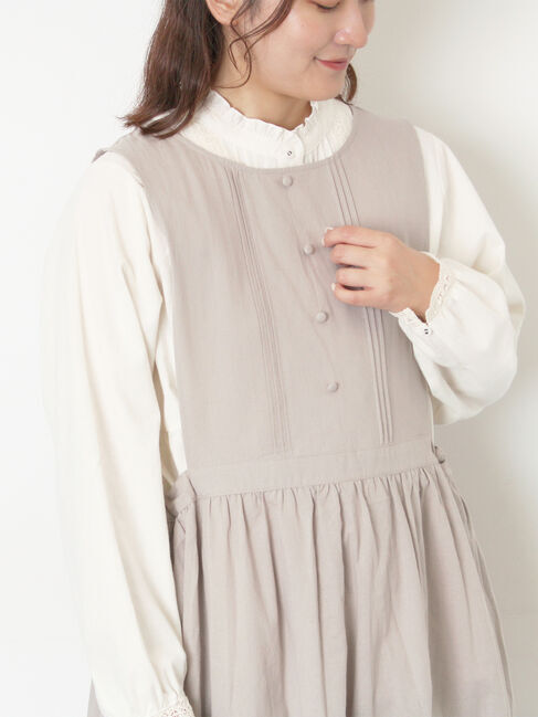 Samansa Mos2「フリルバンドカラーブラウス」|シャツ・ブラウス|