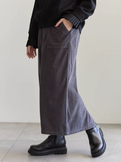 Samansa Mos2 blue「コーデュロイスカート」|スカート|