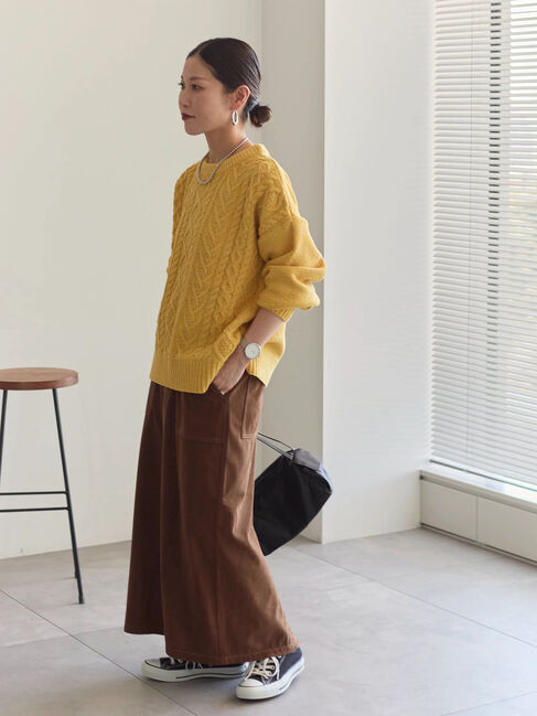 Samansa Mos2 blue「コーデュロイスカート」|スカート|