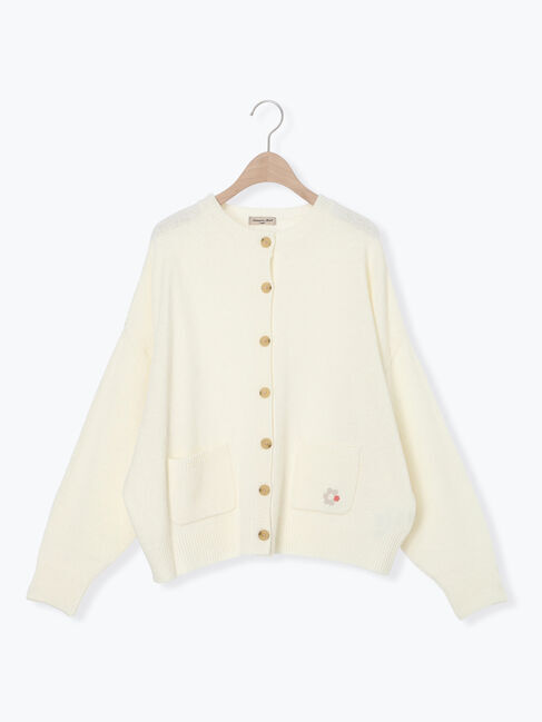 Samansa Mos2「花刺繍入りカーディガン」|カーディガン|