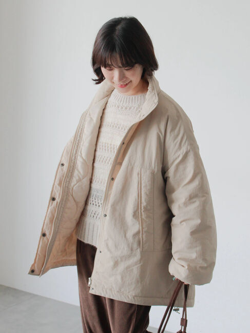 Samansa Mos2 blue「中綿モンスターコート」|その他|