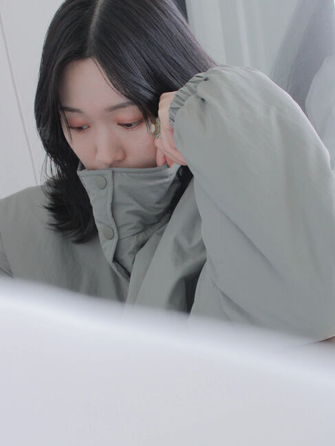 Samansa Mos2 blue「中綿モンスターコート」|その他|