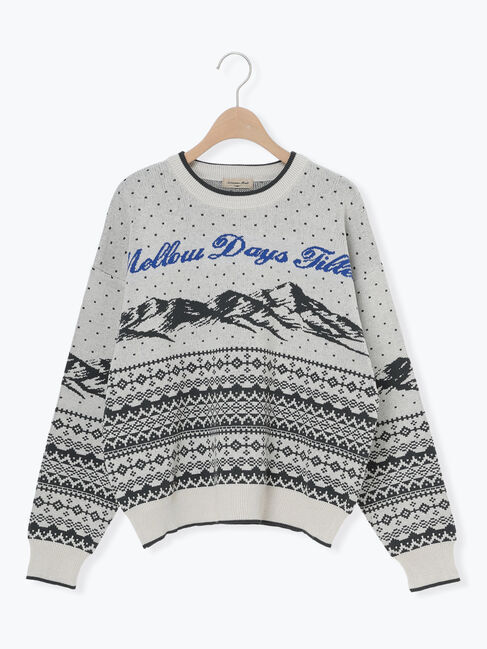 Samansa Mos2「山柄ジャカードニット」|ニット・セーター|